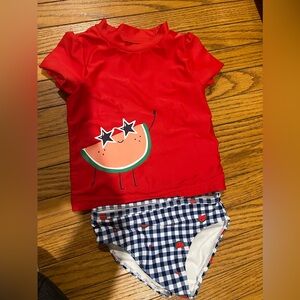 Two piece watermelon swimsuit size 3T - Just one you by Carter’s